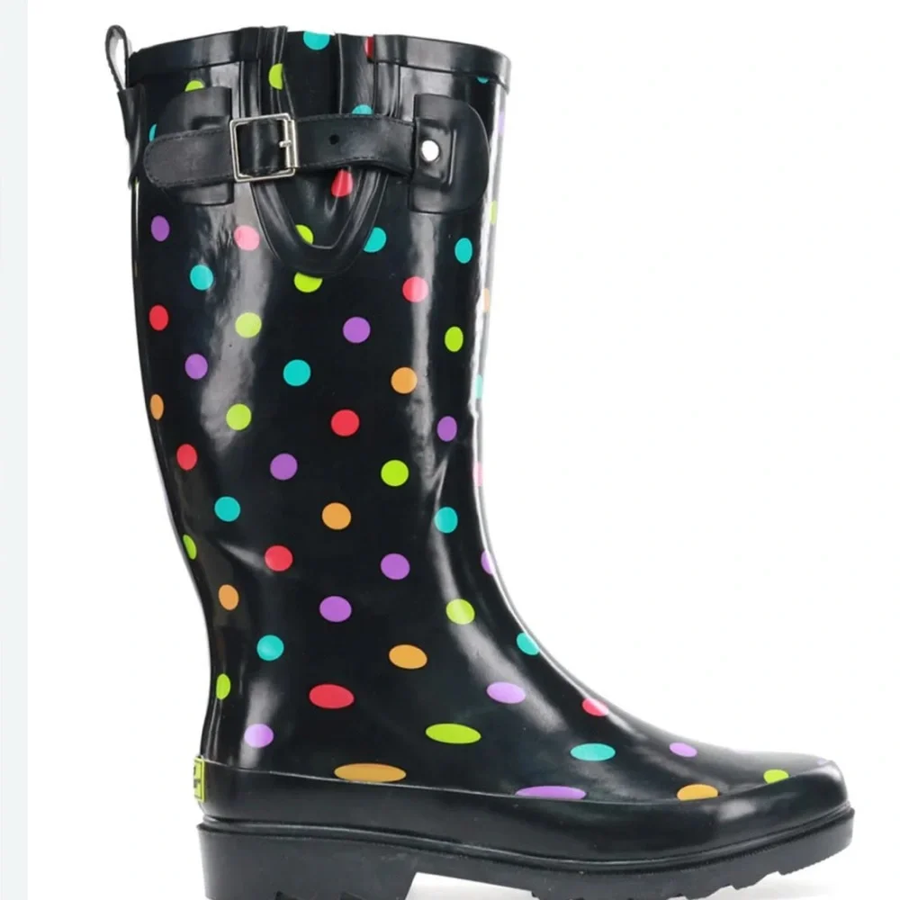 🎄 Western Chief Women's Ditsy Dot City Rain Boot, 9 🎅 - Picture 3 of 10